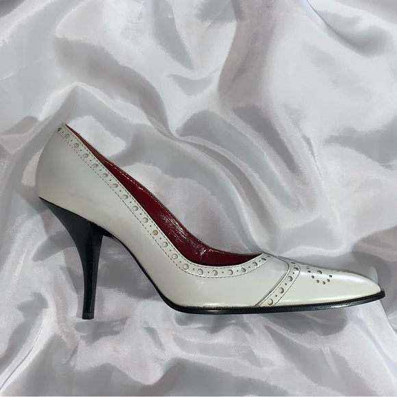 SAINT LAURENT size 9M reinterpreted spectactor PUMPS - Picture 3 of 14